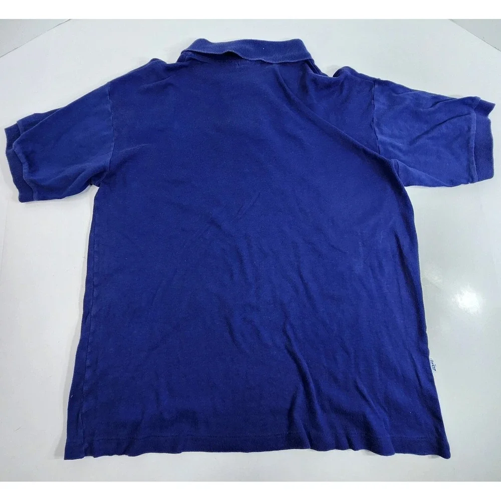 Vintage 1980 Levis Olympic Games Blue Polo Shirt Made in USA Size Large Single S